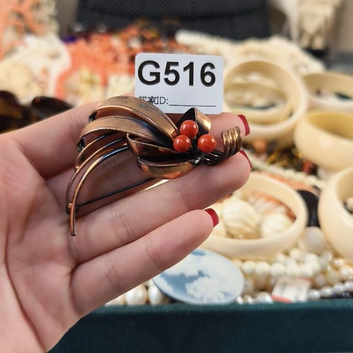花岗石铁合金海鲜胸针压力纹珠卡6.3