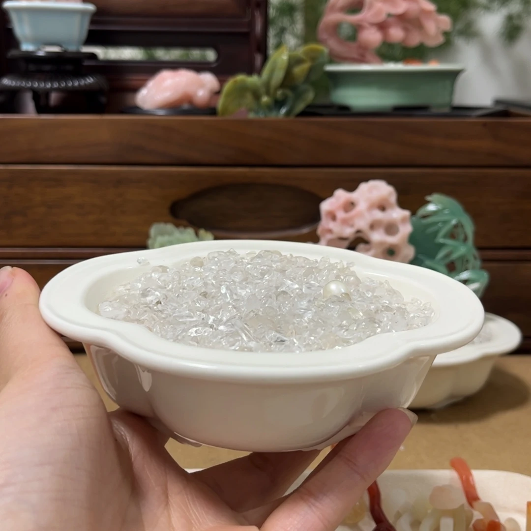 喵***喵印石青田石海棠盆1