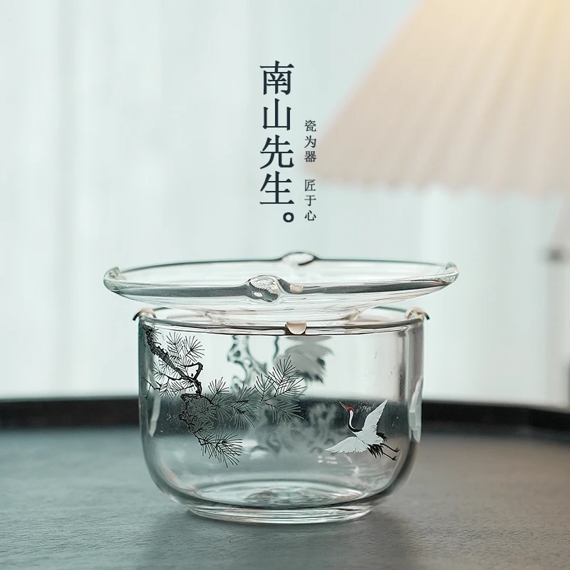 南山先生 仙鹤温茶炉 家用茶道创意烤炉透明耐热适合家庭茶道使用