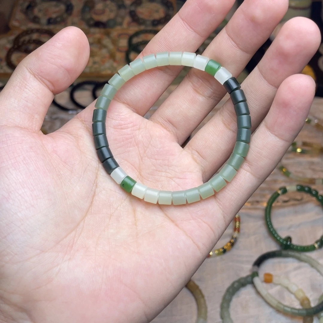 和田玉未镶嵌手链