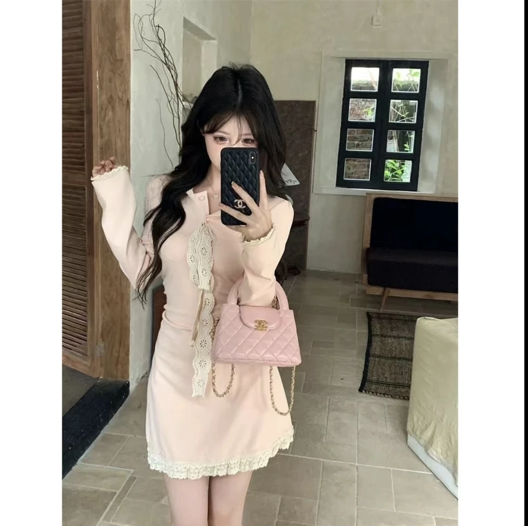 2024秋冬沙丘少女 秋冬纯欲风性感修身辣妹收腰显瘦连帽连衣裙