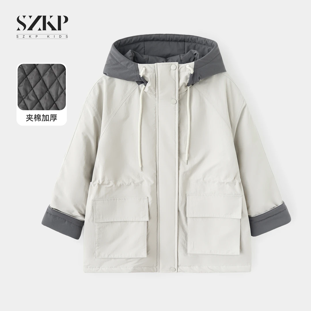 SZKP冬季新款女童装保暖上衣中大童休闲儿童加厚外套BGYD556741