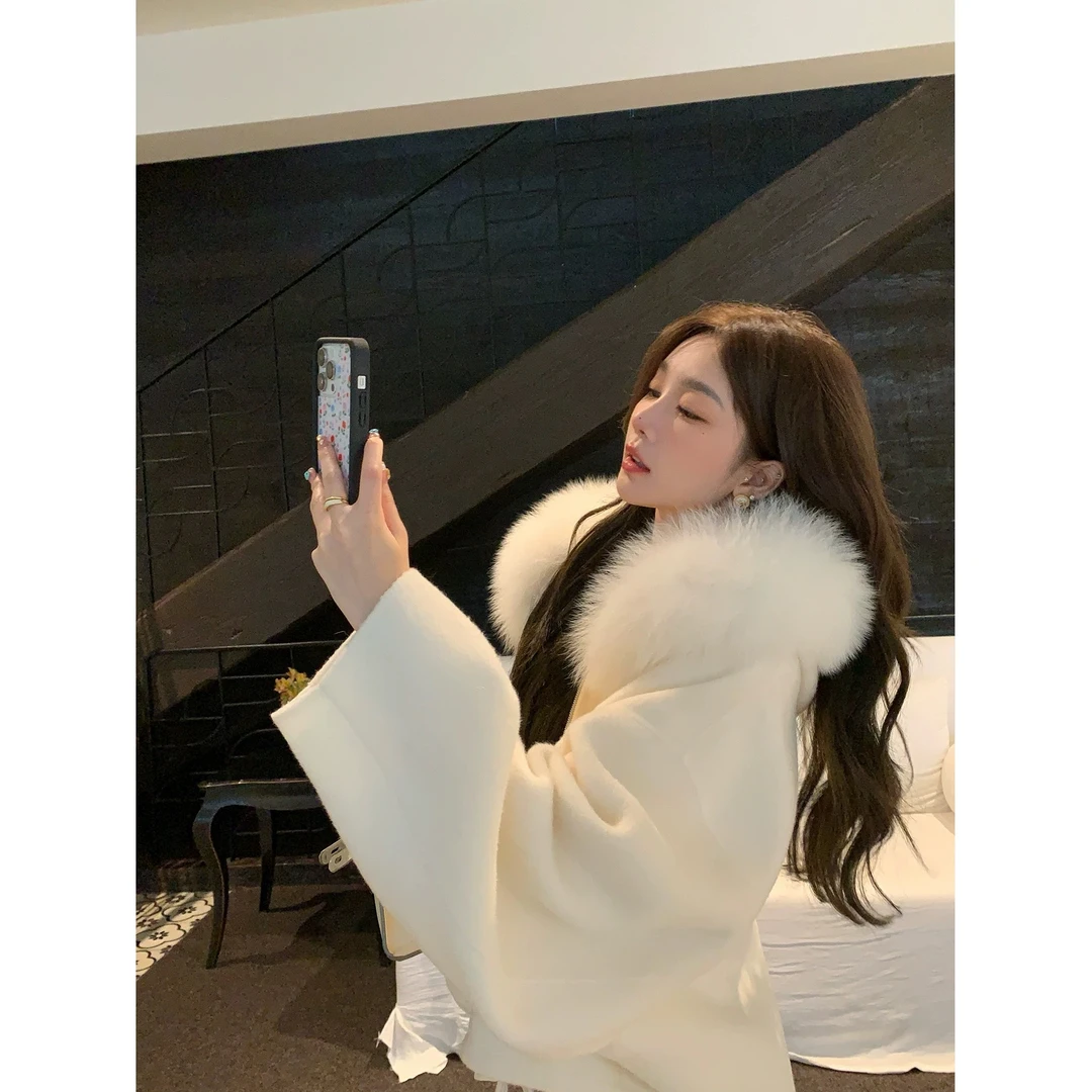 【A1371-A1380】长款加绒加厚款女直筒型毛呢外套外套百搭冬季秋冬