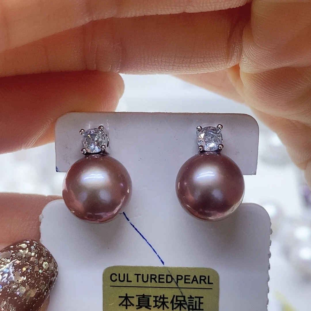 未镶嵌耳钉淡水珍珠