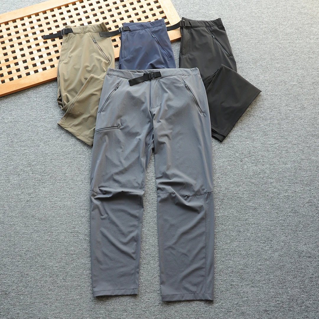 加拿大户外 夏季轻薄男士机能休闲裤直筒裤长裤 立体剪裁