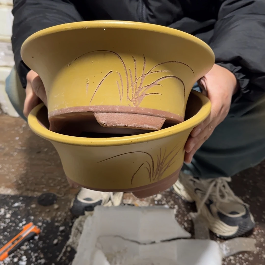 紫砂花盆口径23.10口径