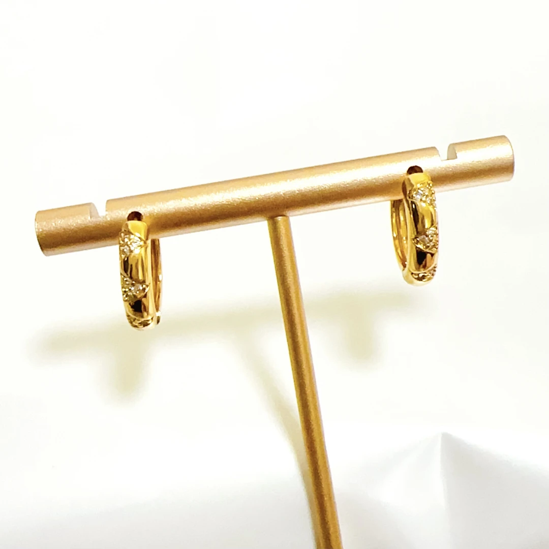 钛钢耳饰 【新款宝藏文创】甜甜圈仿钻高级感耳扣 时尚百搭轻奢气质