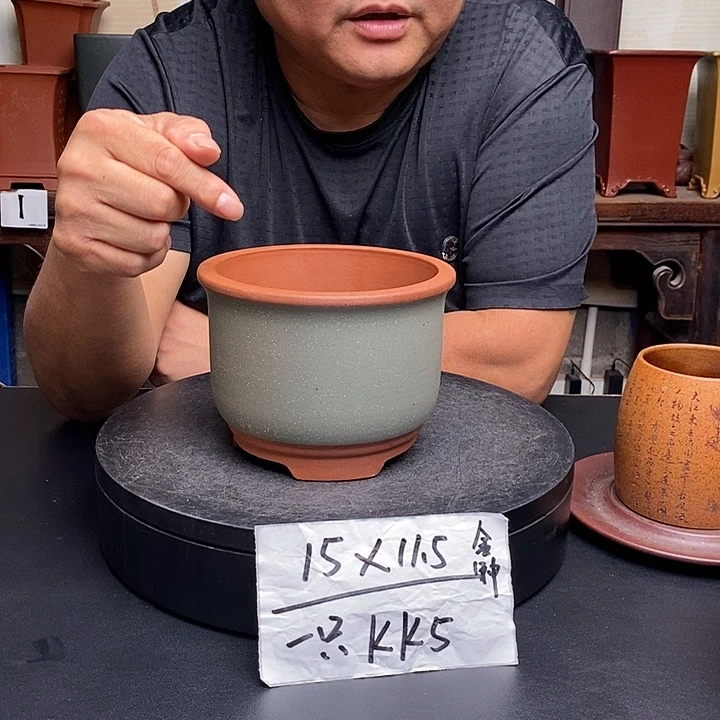 紫砂花盆货号一只KK5