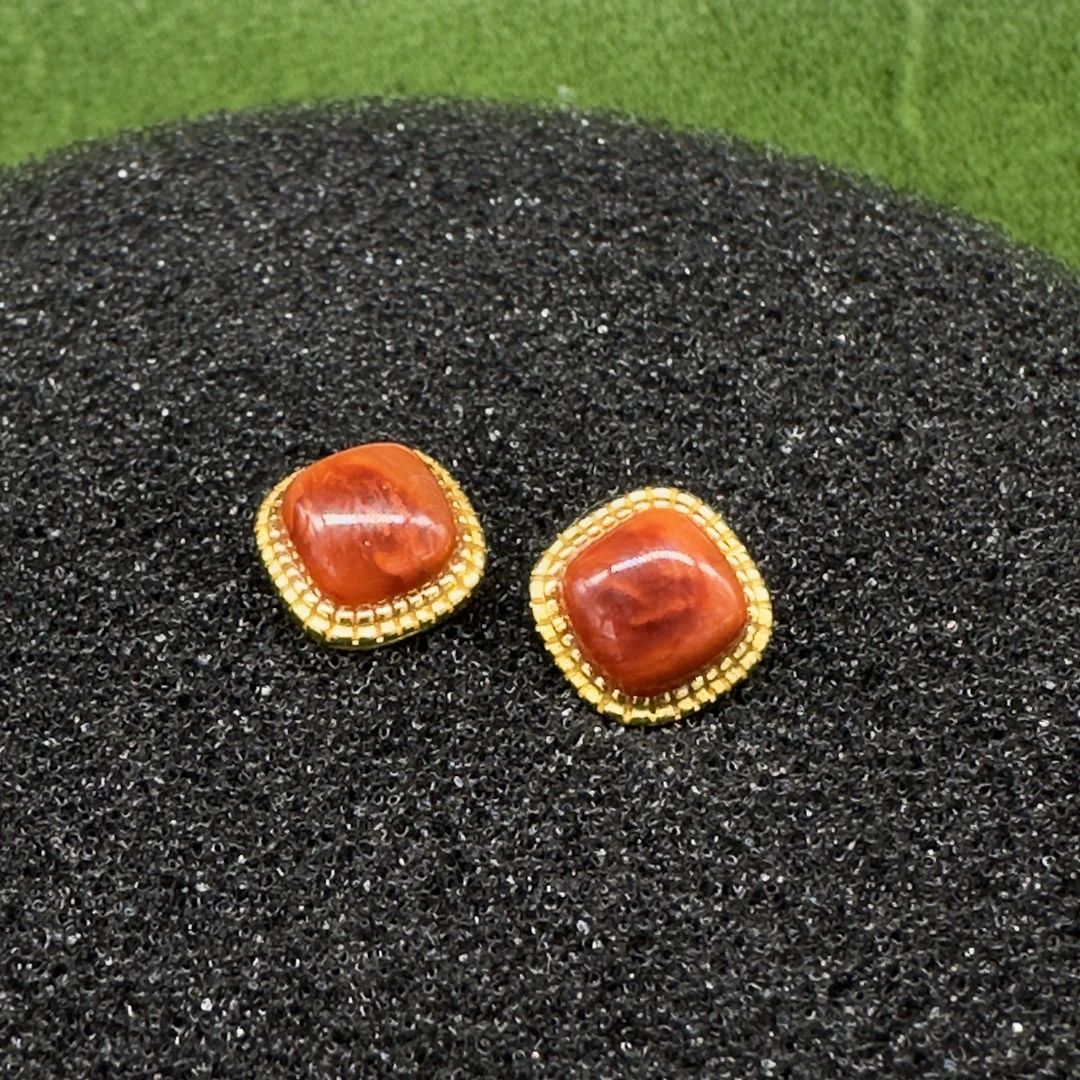 【盘塔文玩】南红耳钉饰品发一对