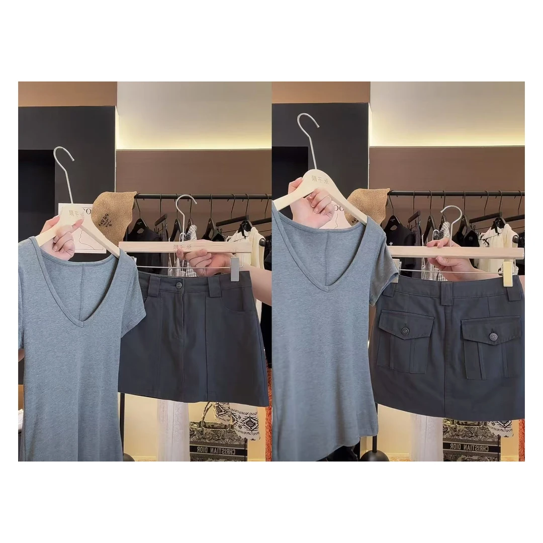 【心动小裤】 夏季高腰显瘦工装半身裙裤（防走光里衬）★