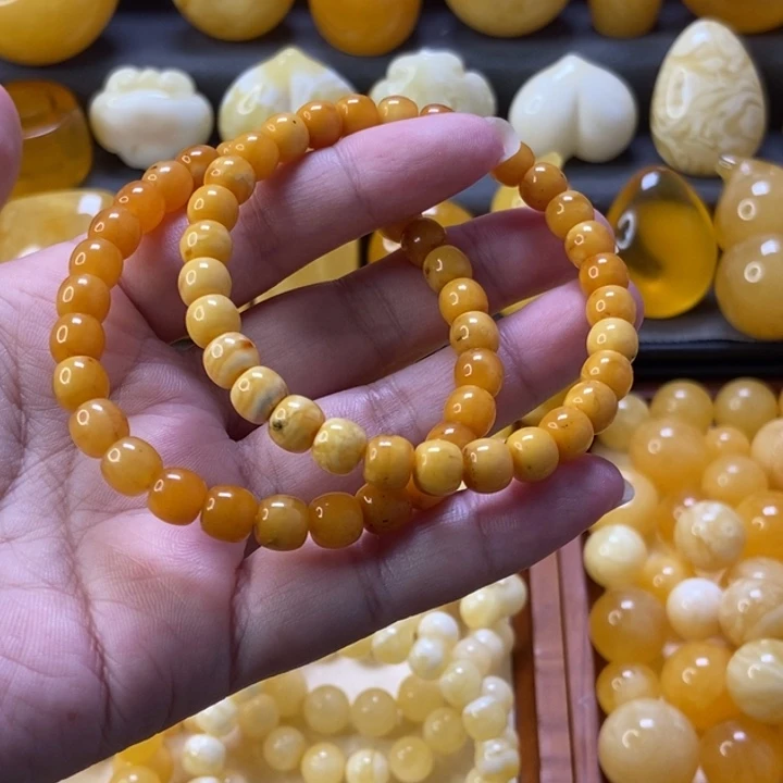 琥珀未镶嵌颈饰天然蜜蜡li