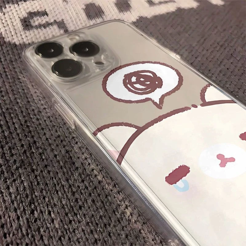 卡通小熊情侣太空手机壳适用于苹果16透明iphone14手机壳1512pro