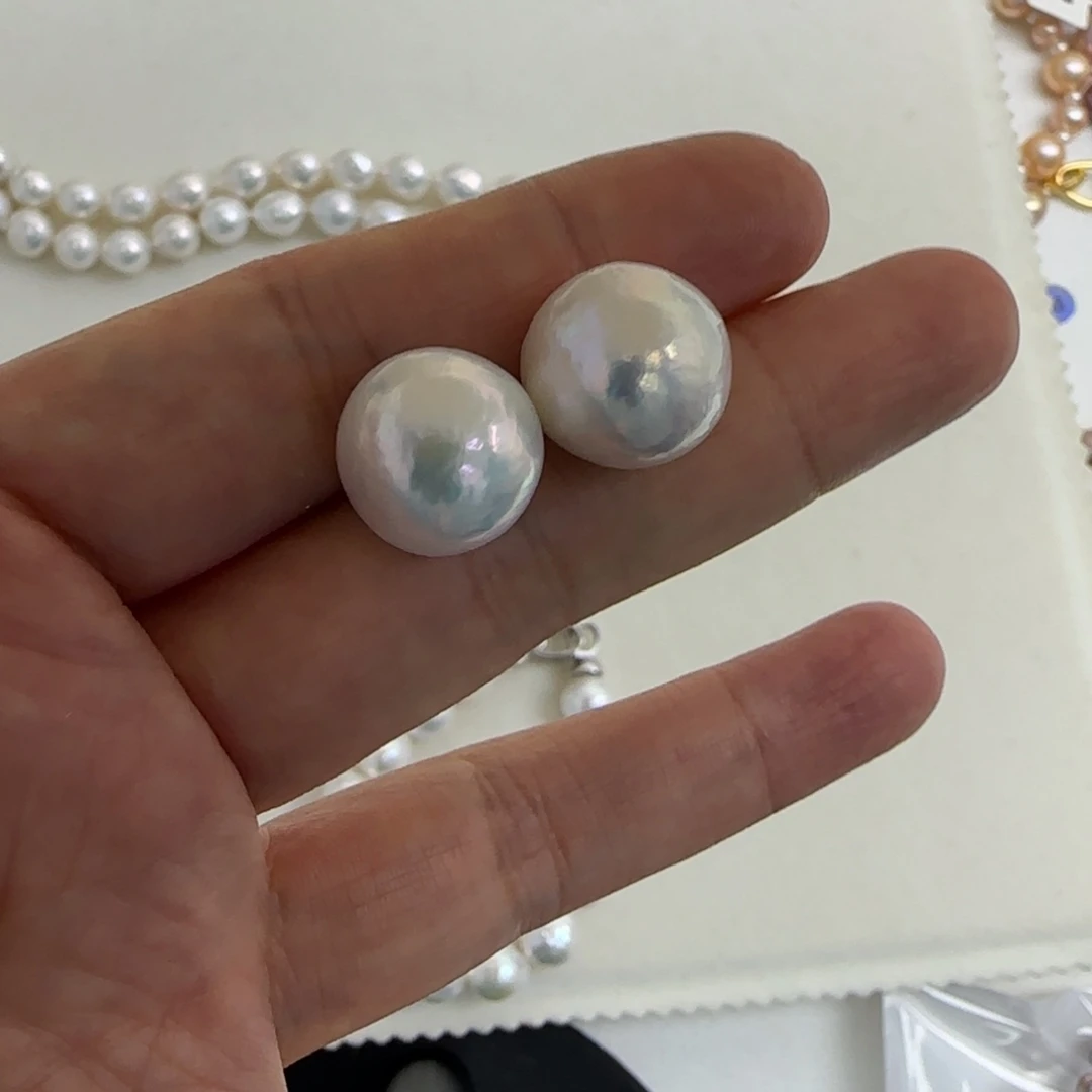 耳饰淡水珍珠银S925镶嵌