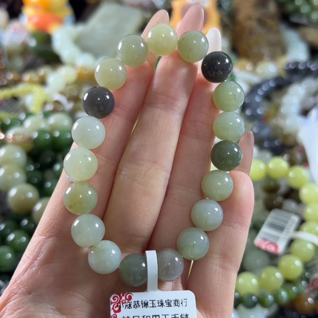 和田玉未镶嵌手链56