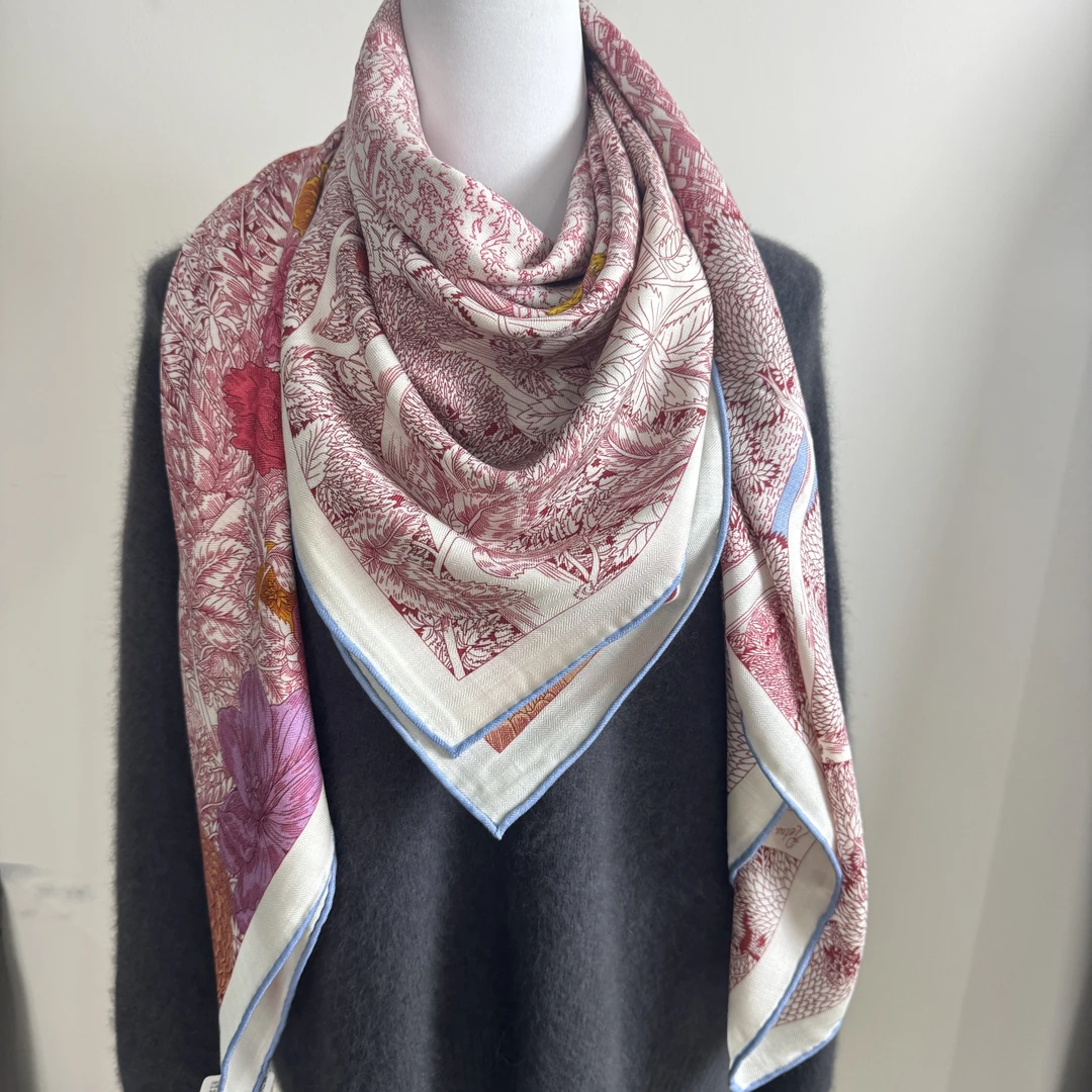 蔓雅【回归自然】双面130女士丝巾围巾减龄空调披肩高级气质时尚