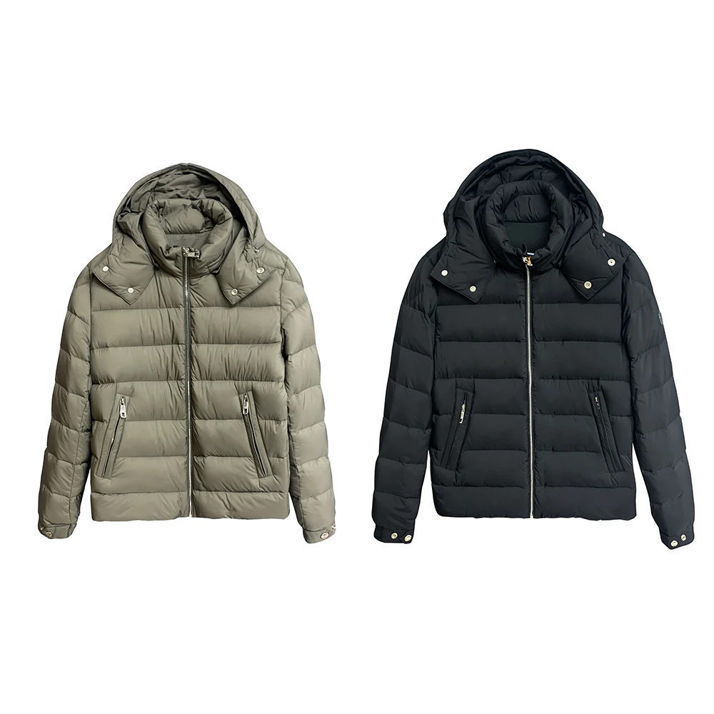 意大利D-费【又帅又型】高定欧品连帽可拆卸秋冬90白鸭羽绒服W8068