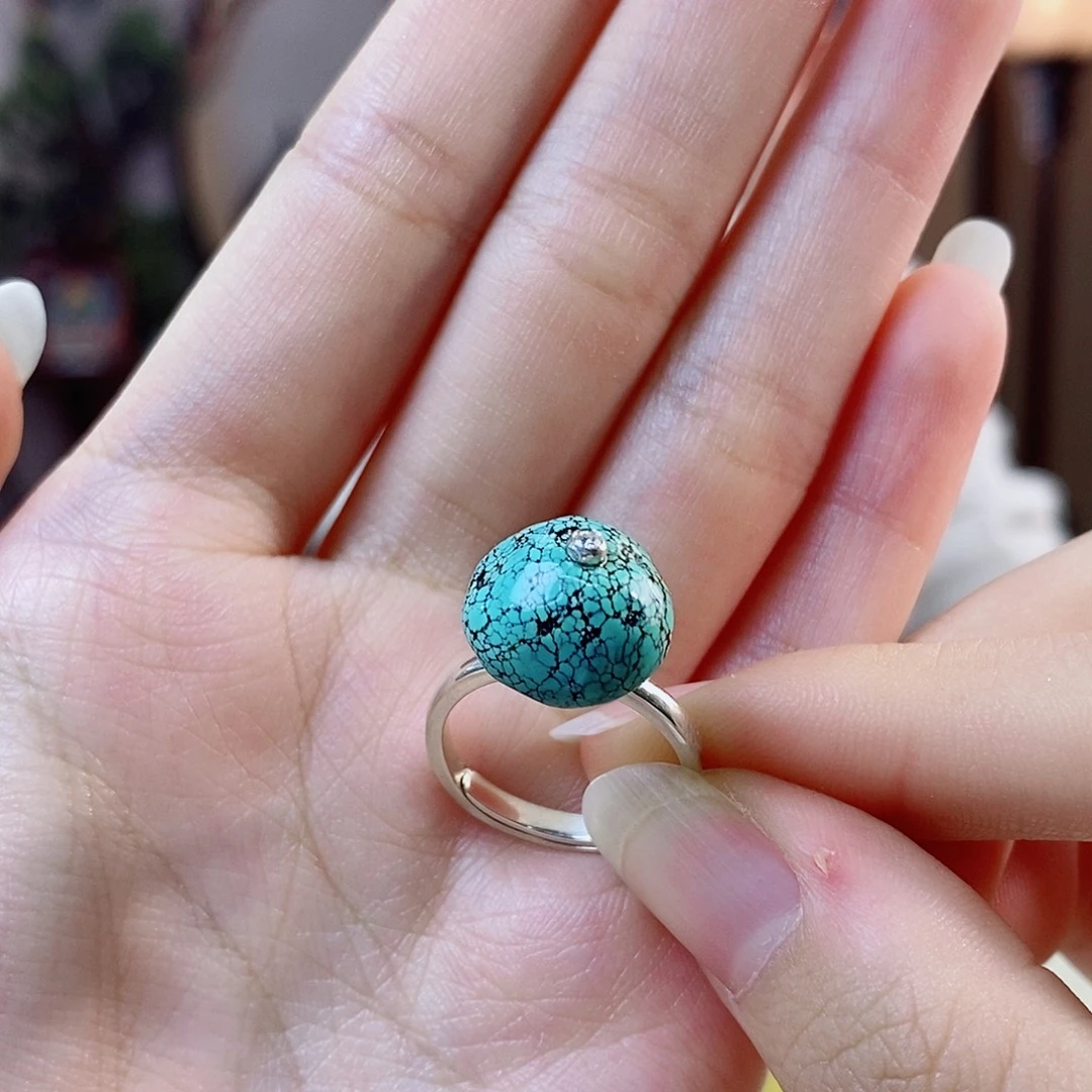 绿松石银S925镶嵌珠宝奇石