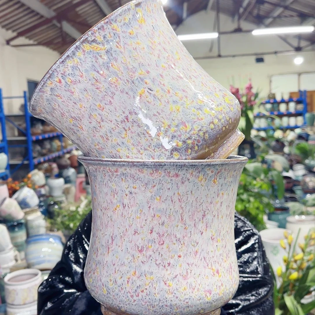 紫砂花盆高20口22