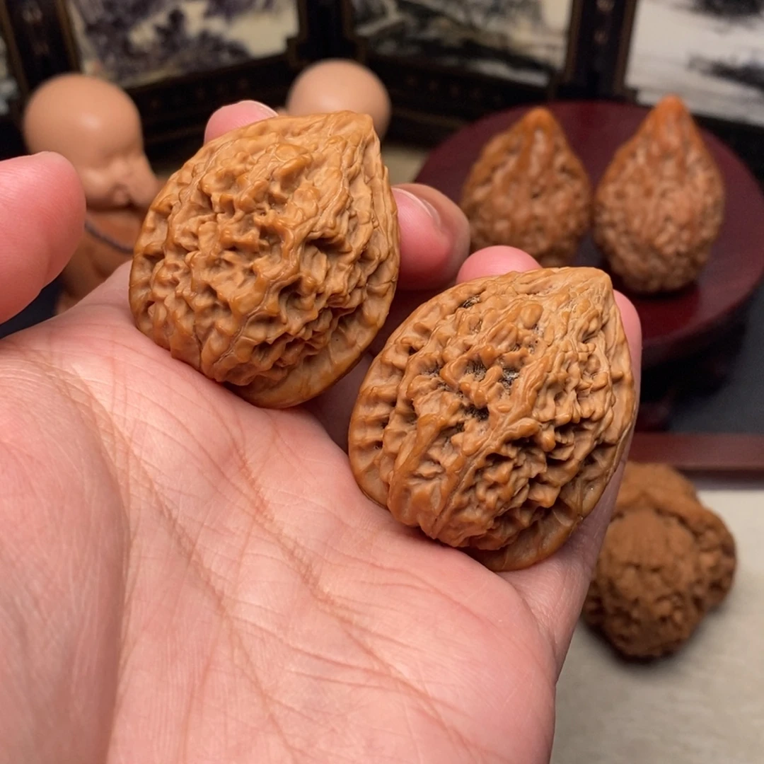吊坠文玩核桃秦岭鸡心全品34