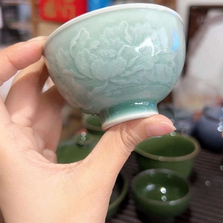 龙泉云间青瓷小米茶器
