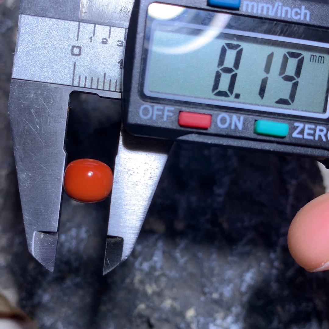 南红玛瑙未镶嵌瓦西满肉柿子老型8.1×7.2纹