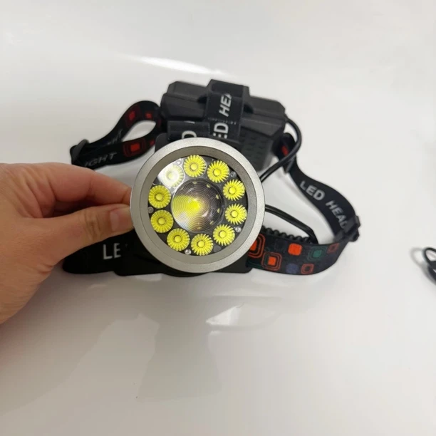 派力德聚光泛光锂电头灯大光斑聚光散光灯户外防水赶海头灯