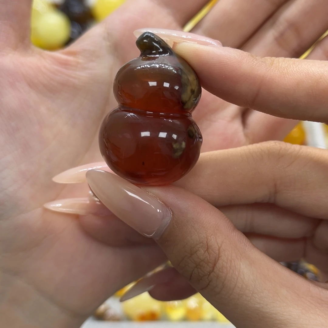 琥珀未镶嵌裸石天然琥珀缅珀微瑕漏28