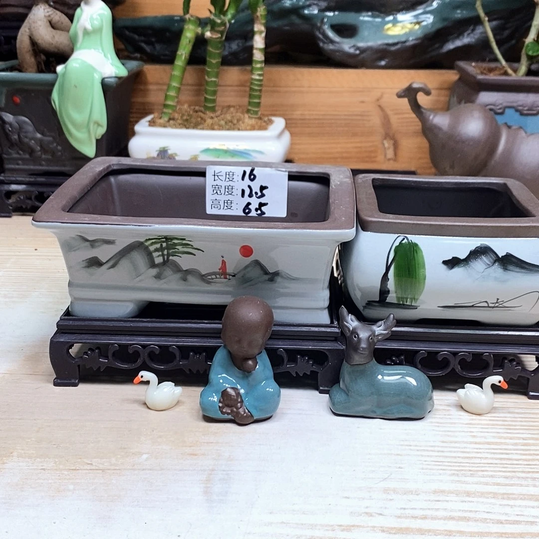 紫砂花盆陶瓷艺术作品欣赏