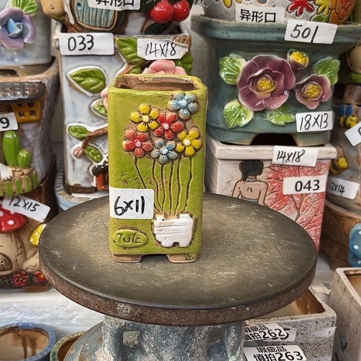 a***e粗陶材质多肉花盆