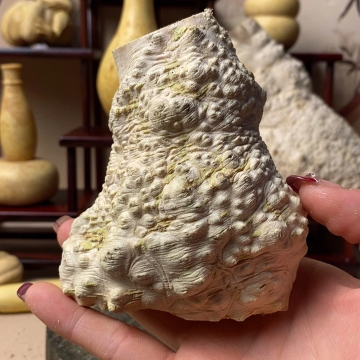 香榧木福*黄杨木手把件