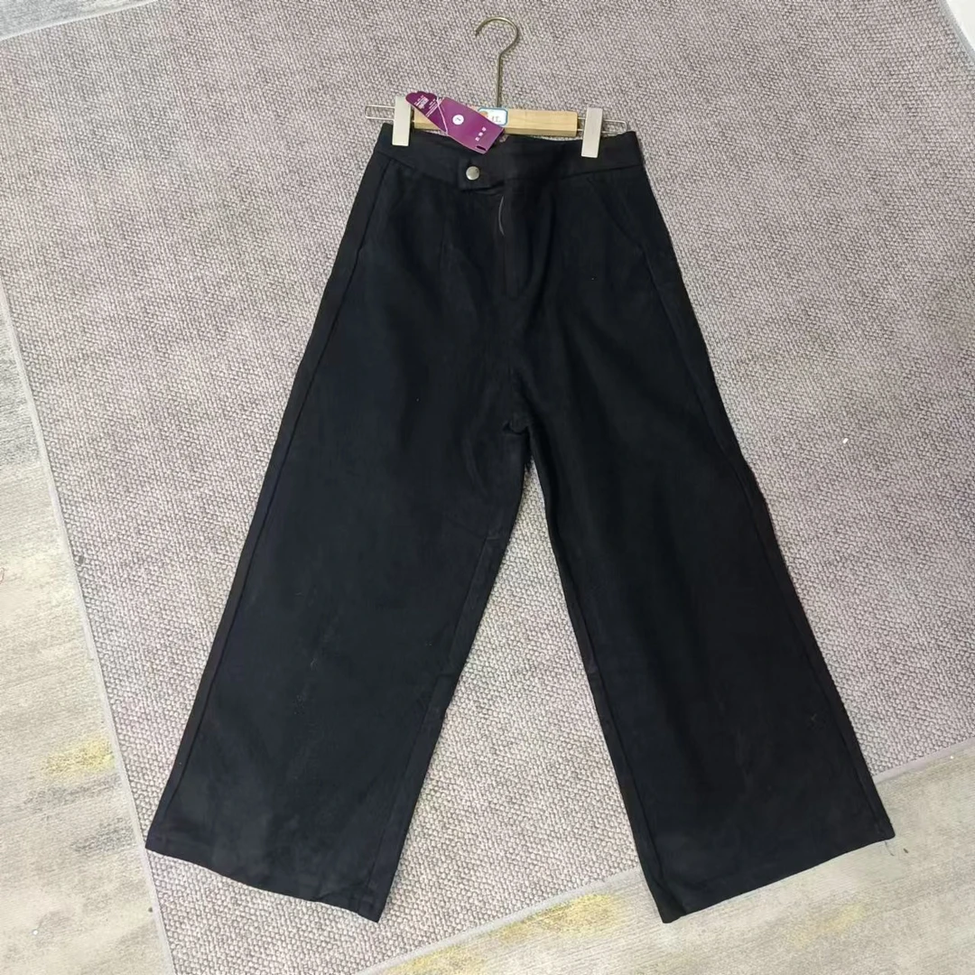 唯琳剪标   C3-2-3237款   直筒黑色休闲八分裤