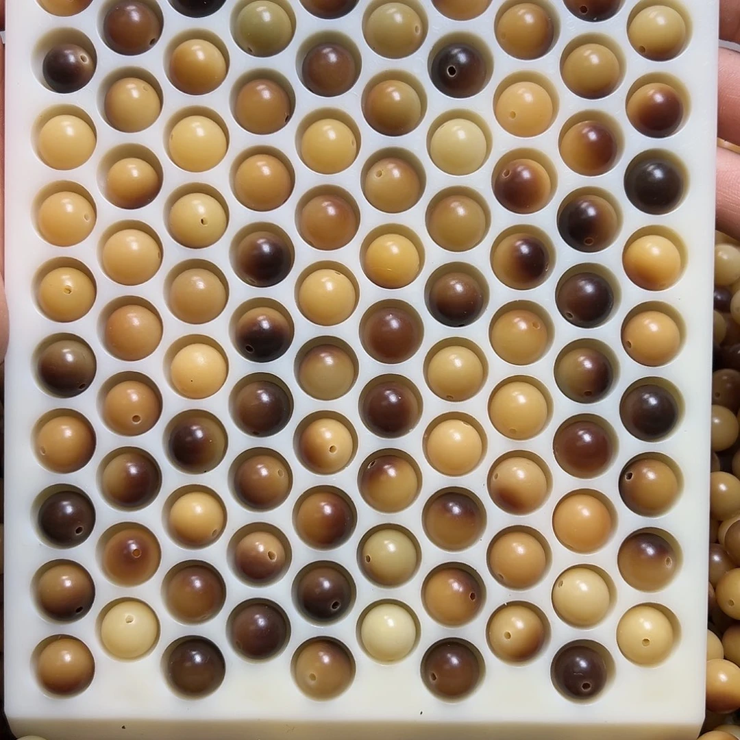 菩提根/象牙果吊坠微瑕卡12炭烤圆珠100颗