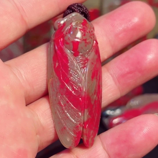 昌化石印石神*?鸡血挂件