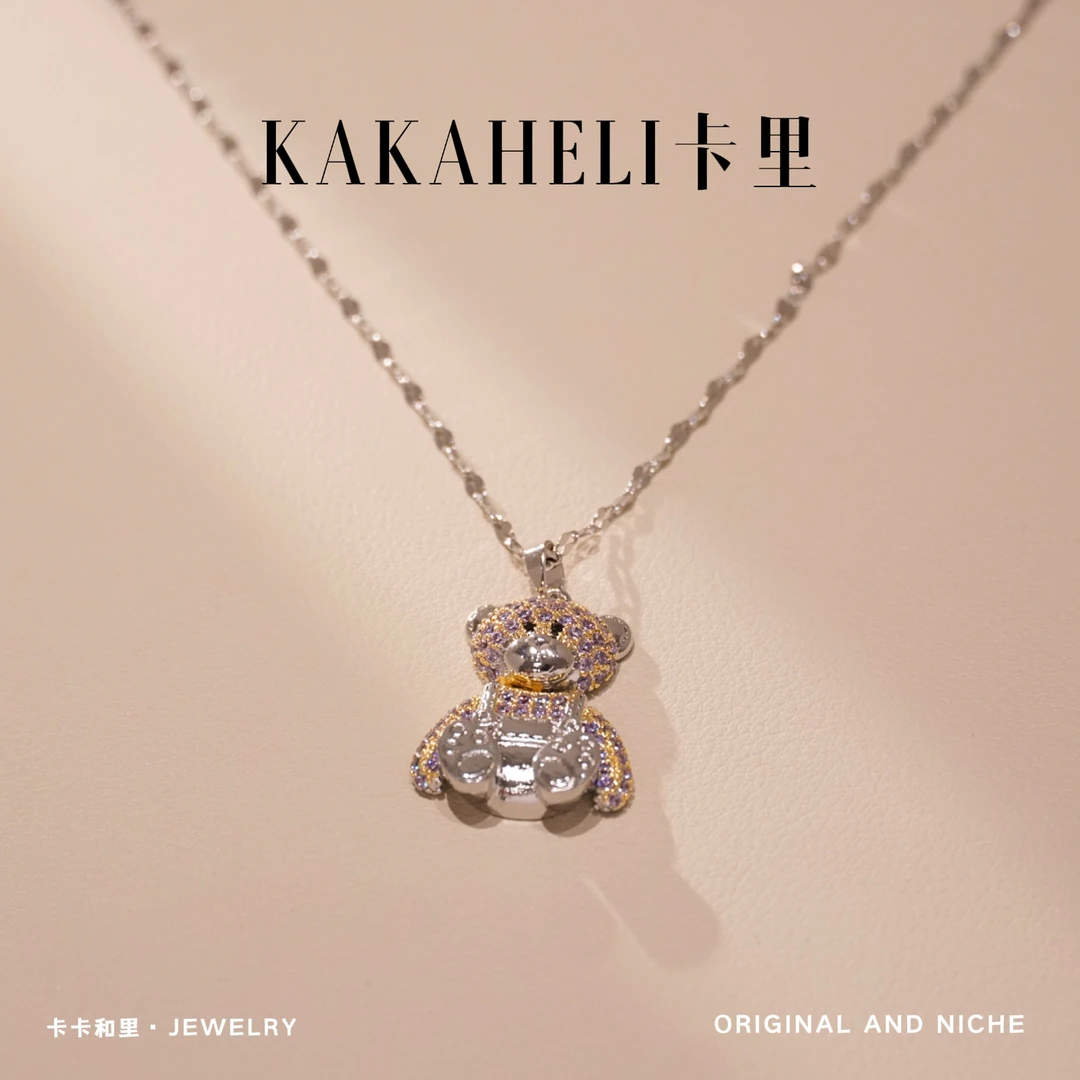 钛钢项链 安妮小熊 轻奢可爱追链 A598