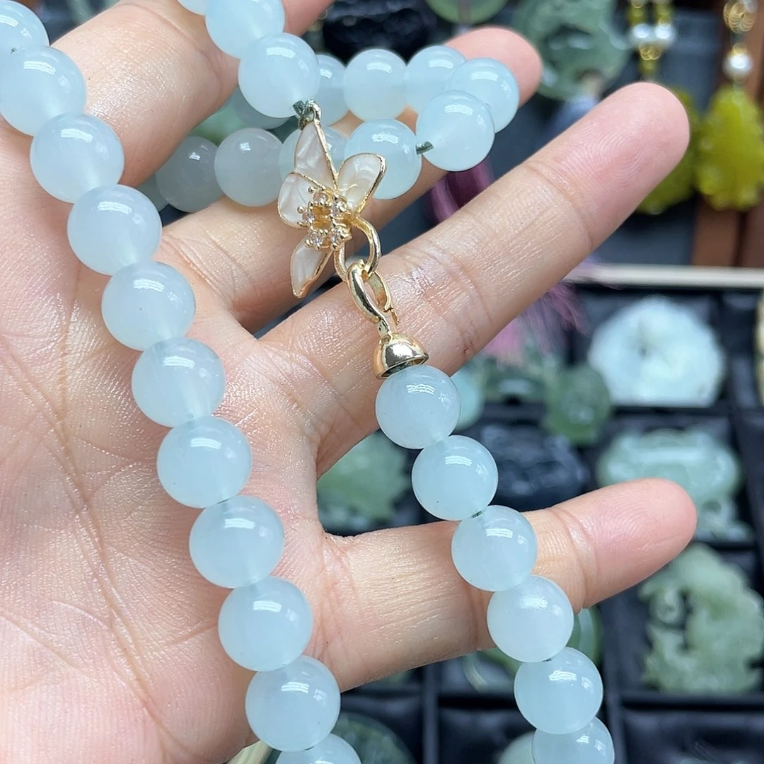 蛇纹石玉未镶嵌颈饰