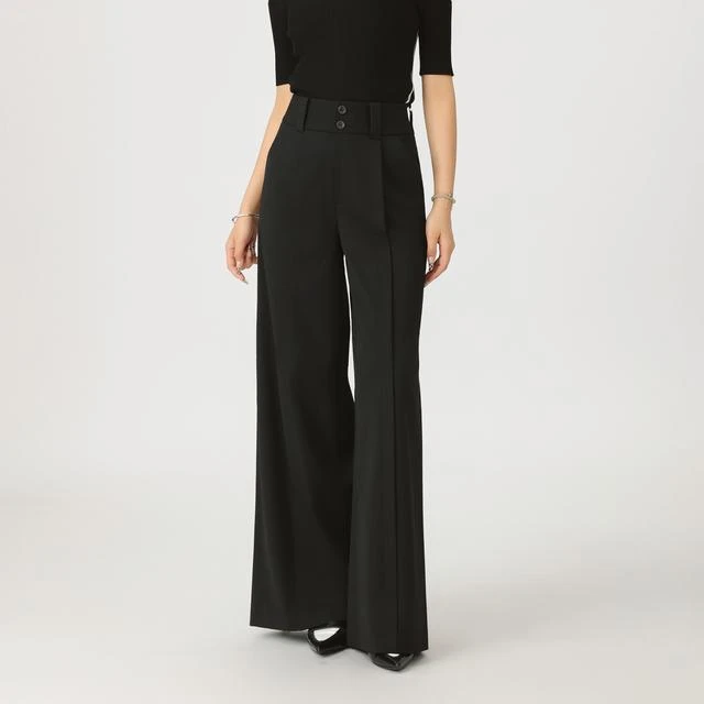 AMASS/阿玛施夏季新款薄款休闲阔腿裤子法式高腰西裤女款510075