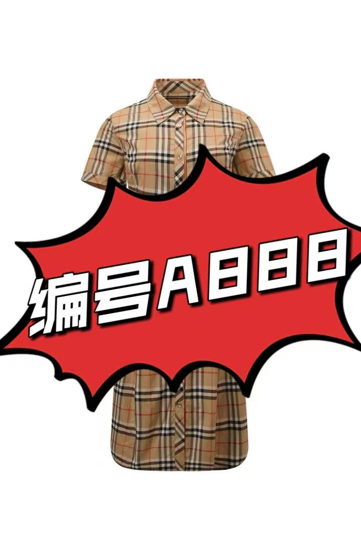 【编号A888】爆款短袖格子不起球翻领全棉夏季格纹连衣裙F25XF69J21