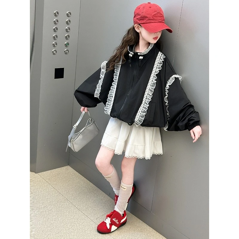 洋气小公主外套女童春装2025新款儿童超好看上衣女孩春秋休闲夹克
