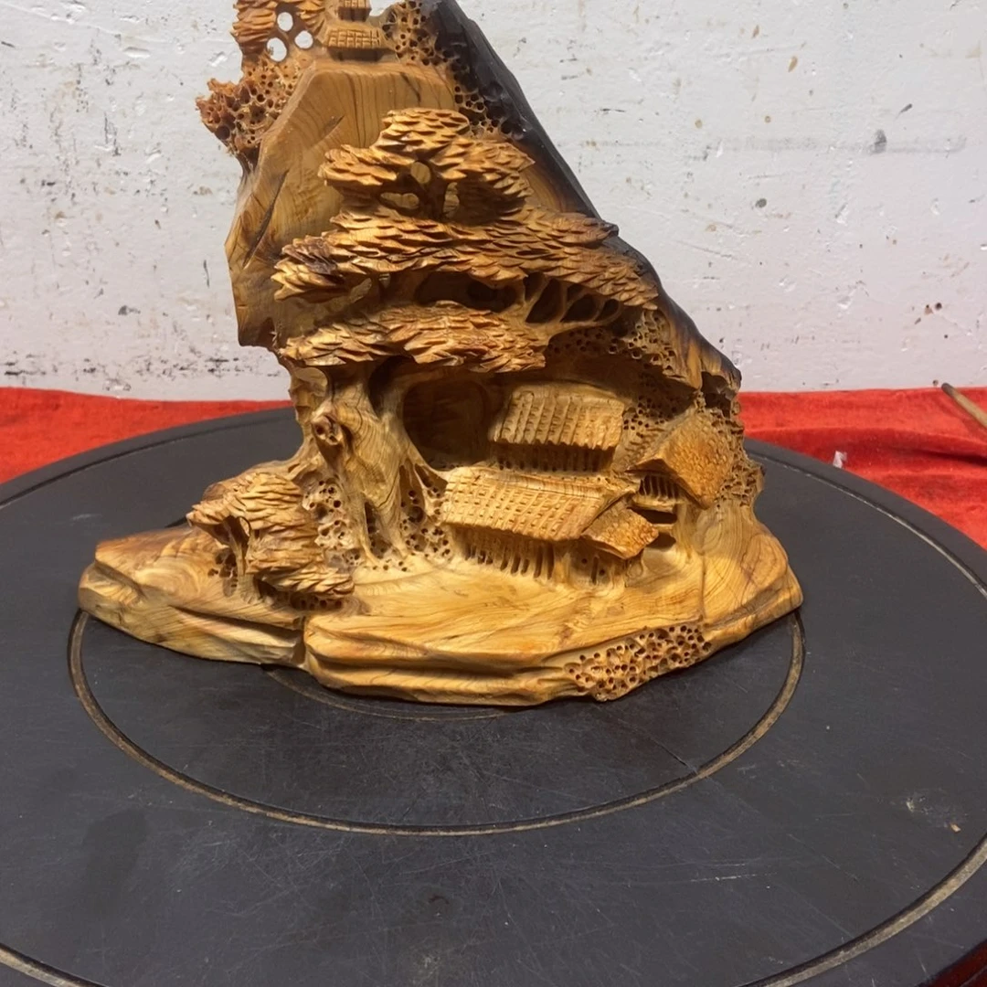 柏木（崖柏）肤**美崖柏摆件（山水