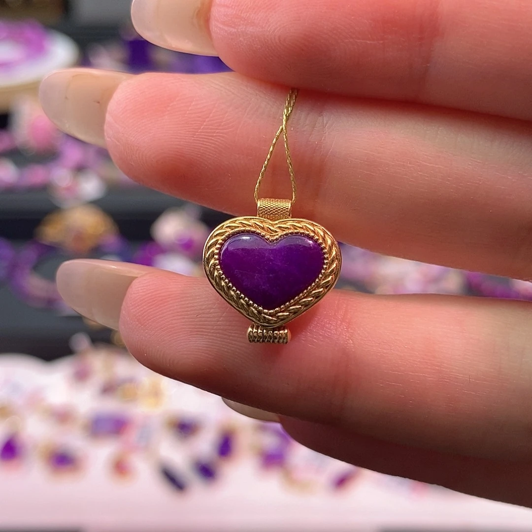 苏纪石（舒俱来）18K金镶嵌吊坠(不含链)