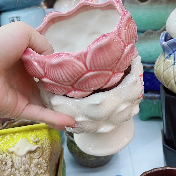 有孔.多肉陶瓷花盆！