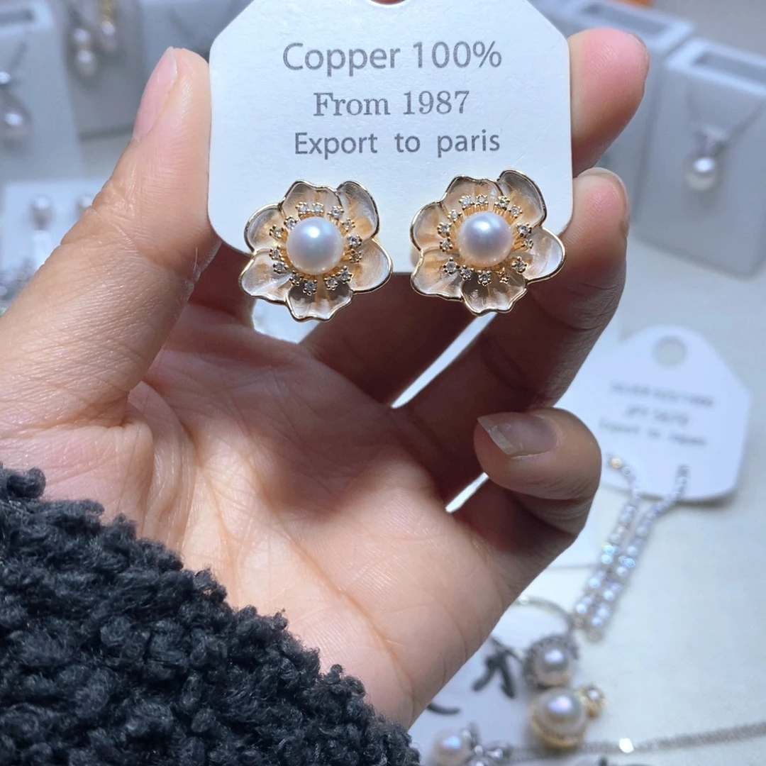 未镶嵌淡水珍珠耳饰