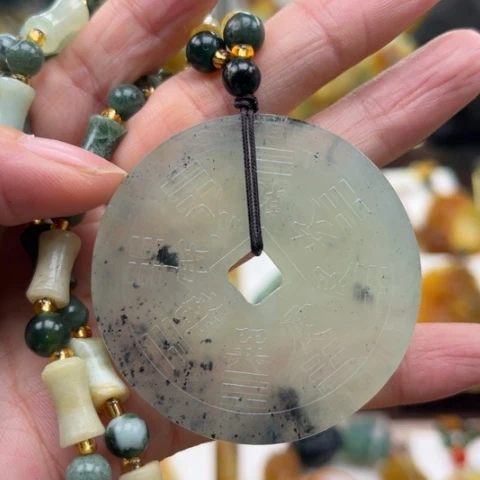 岫玉未镶嵌挂件挂件