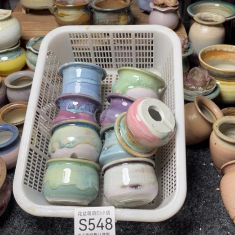 紫砂花盆微瑕548口径4.5左右