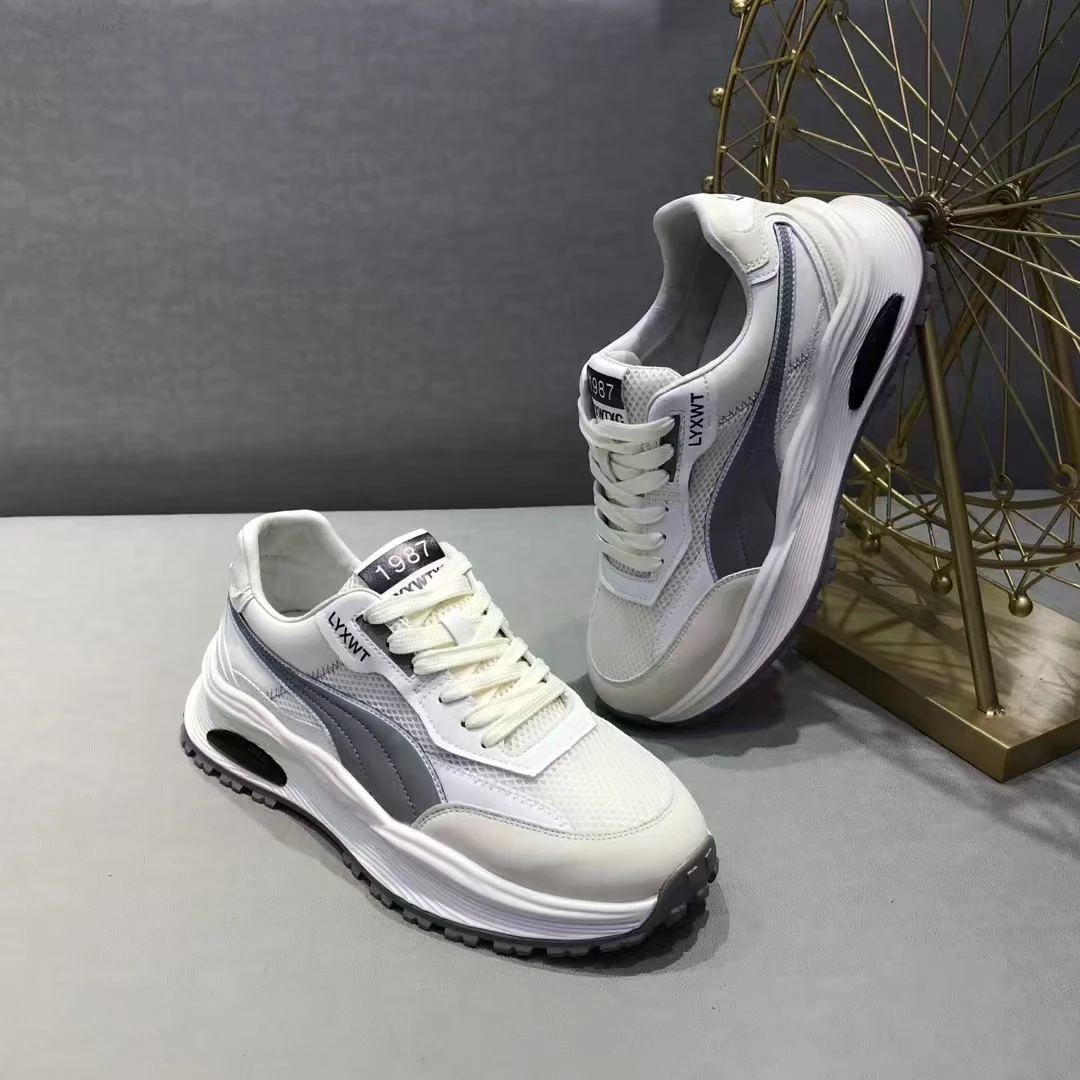 2025新款阿甘鞋男士薄款夏季个性透气潮流厚底轻便男鞋623-531