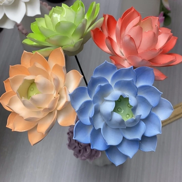 陶瓷陶瓷材料4朵小一号的