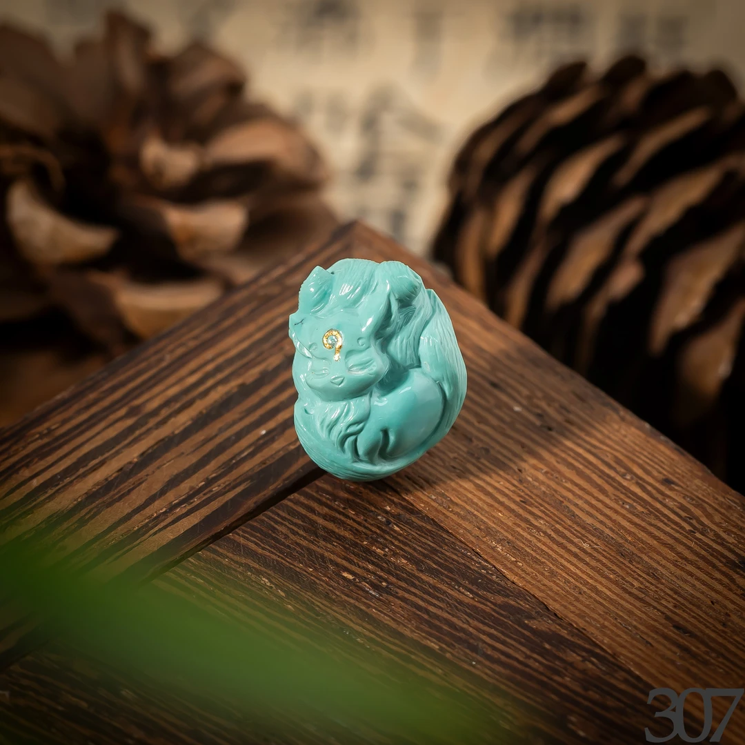 【世间臻宝】绿松雕刻件/12*16*7mm/多样性发一件/SS307/孤