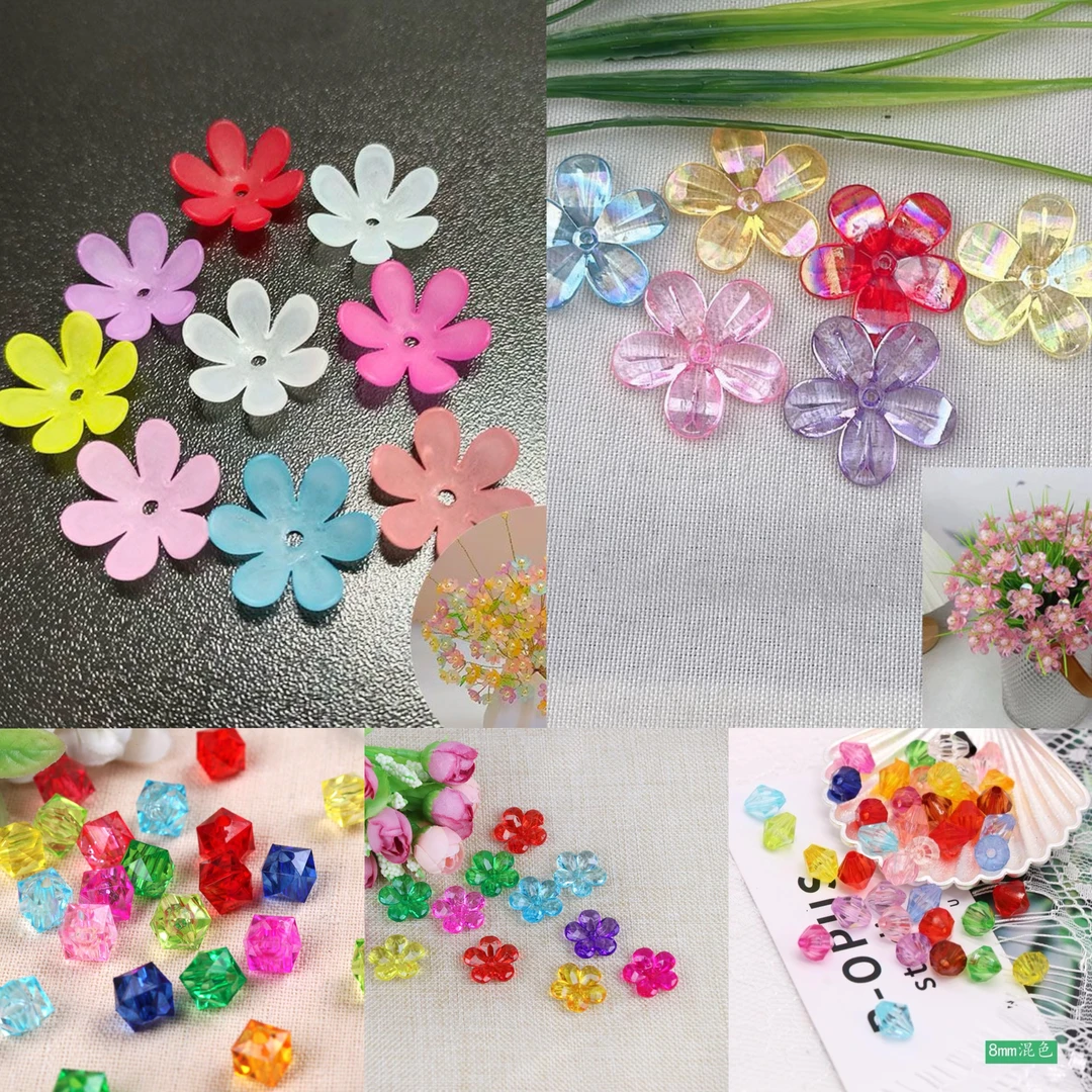 清仓处理水晶梅花菱形珠尖珠炫彩芙蓉花瓣幸福花瓣