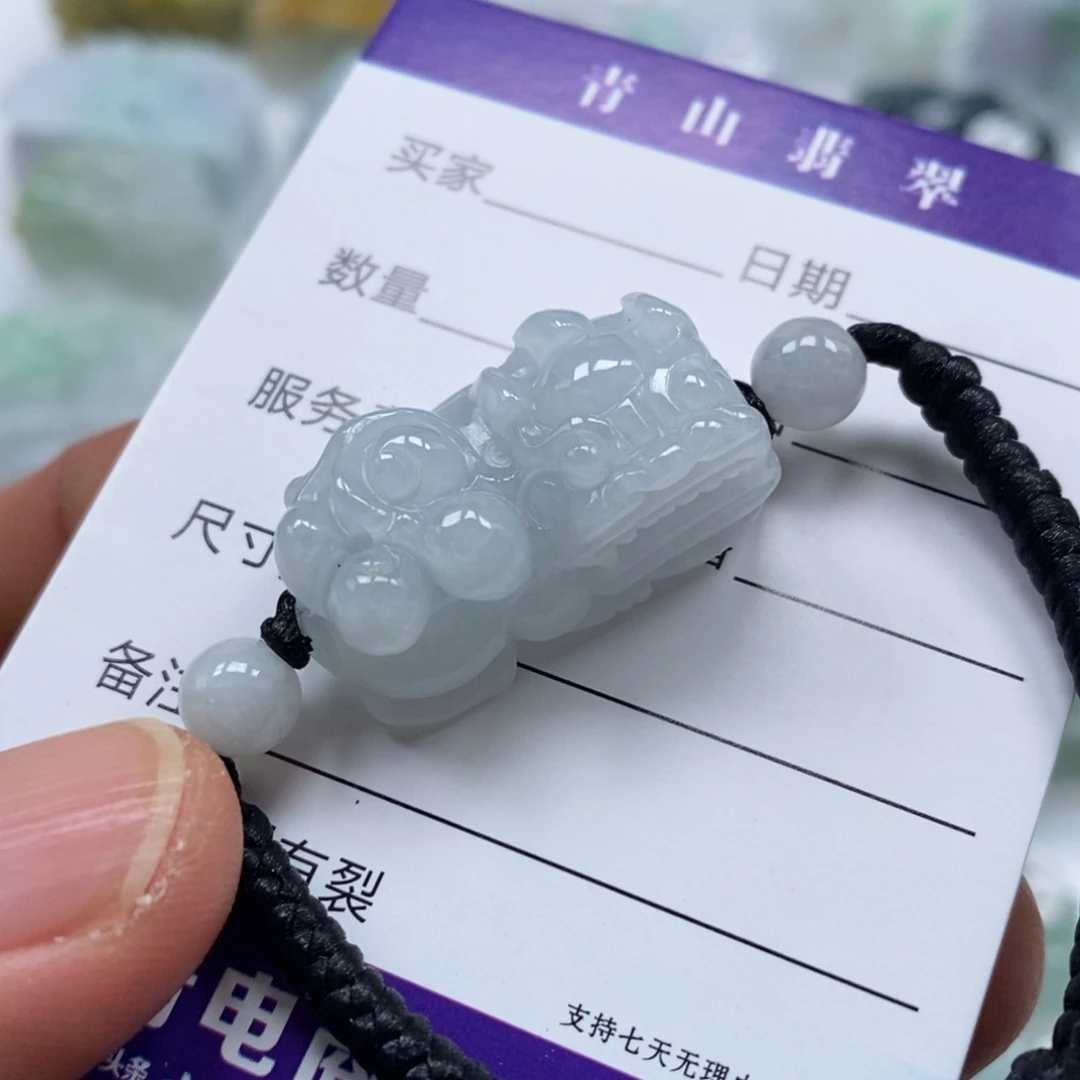 翡翠未镶嵌颈饰多人霸王貔貅手绳