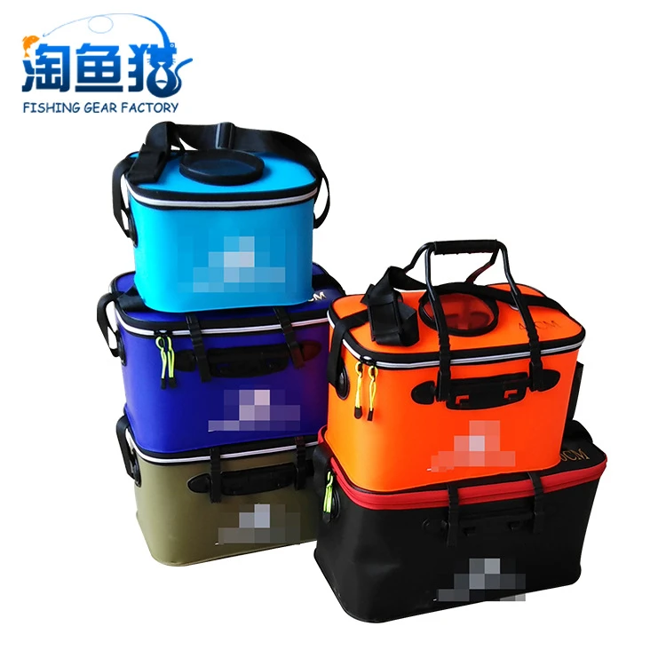 带天窗EVA水桶 可折叠活鱼桶 渔具 鱼具钓鱼用品